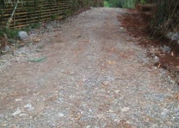 Kondisi pengerjaan proyek jalan Koto Iman-Bunga Tanjung