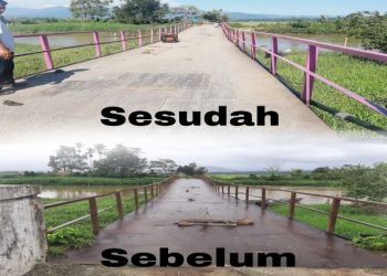 Kondisi jalan Tanjung Pauh Mudik yang sudah diperbaiki HTK