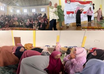 Rika Evawani Tafyani saat turun ke desa Tanjung Syam