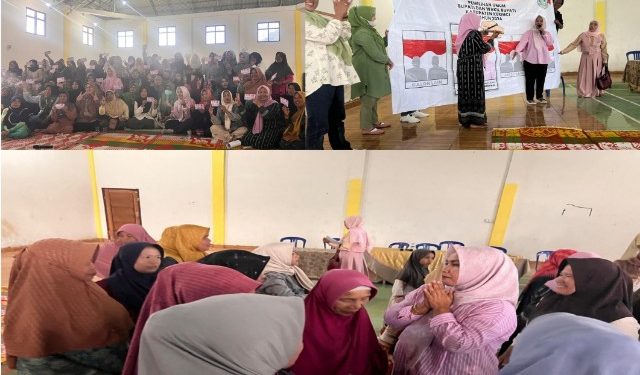 Rika Evawani Tafyani saat turun ke desa Tanjung Syam