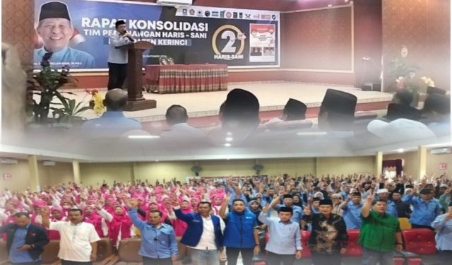 Rapat konsolidasi tim pemenangan Haris-Sani di Kerinci