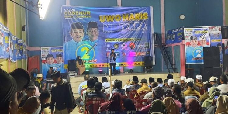 Wo Haris saat menyapa masyarakat 5 Desa Tanjung Pauh Mudik