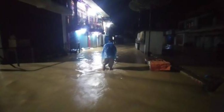 Kondisi banjir di Tanjung Tanah