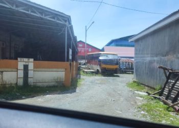 Situasi depan kantor Dinas Perhubungan Kerinci