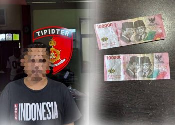 Pelaku dan berang bukti diamankan polisi