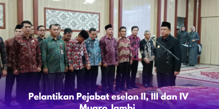 Bupati BBS Lantik 56 Pejabat eselon II III dan IV Muaro Jambi