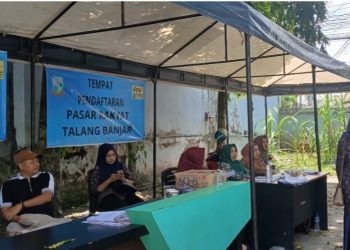 PKL Talang Banjar Jambi Protes pendaftaran Lapak diundi