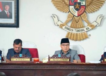 Bupati Monadi Hadiri Rapat Paripurna Pidato Rancangan KUA PPAS APBD 2025