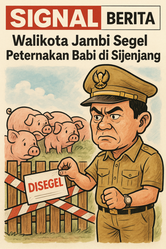 Peternakan Babi kota Jambi di segel