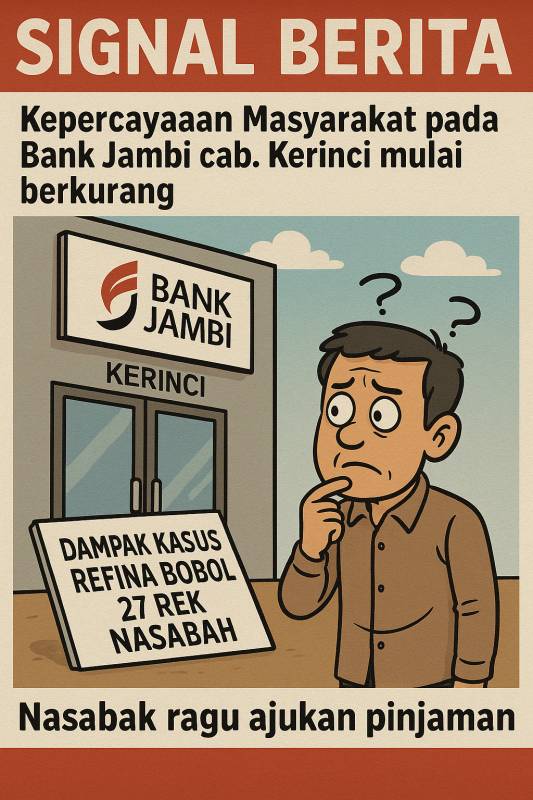 Pasca Kasus Refina, Kepercayaan Bank Jambi di Kerinci Berkurang