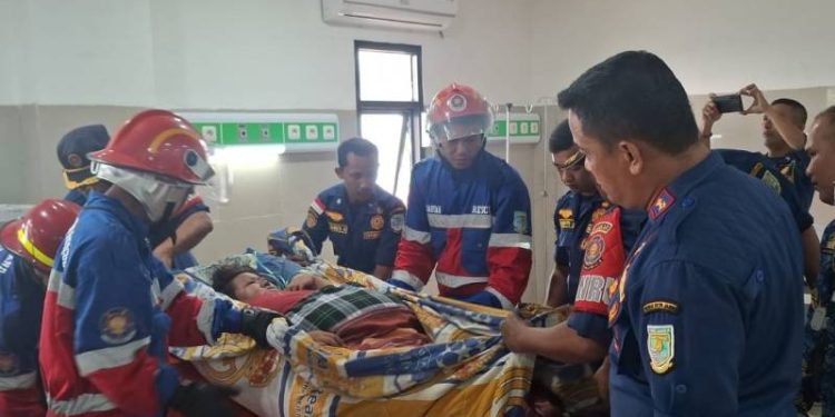 Wanita Obesitas di kota Jambi setelah dievakuasi Damkartan Jambi
