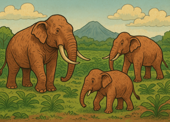 Foto Ilustrasi Gajah Purba flores