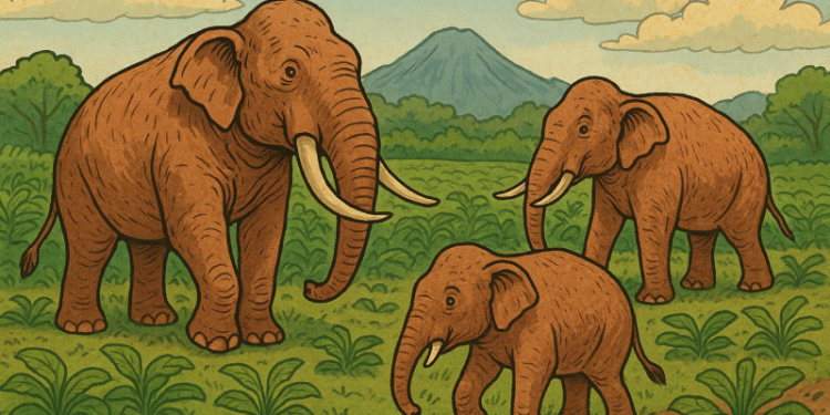 Foto Ilustrasi Gajah Purba flores