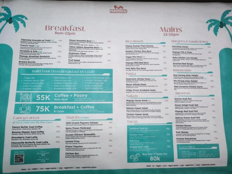 Mapogu Cafe Jimbaran Tempat Nongkrong Hits, Nyaman dan Santai di Bali