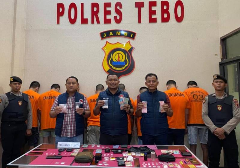 Operasi Antik Siginjai, Polres Tebo Amankan 9 Pengedar Narkoba