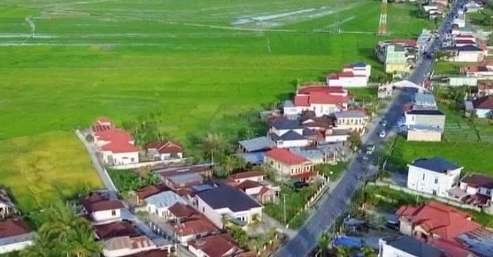 Pemandangan Wilayah Desa Semumu dari udara