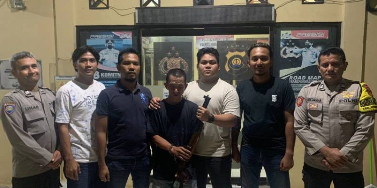 Polisi berhasil meringkus pelaku penembakan tentangganya
