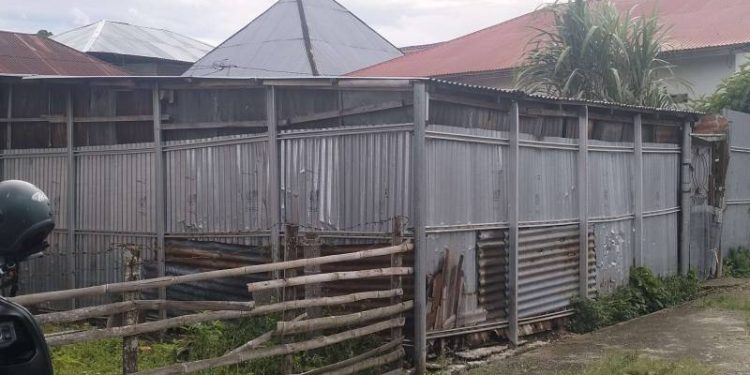 Kandang ternak sapi di tengah pemukiman warga