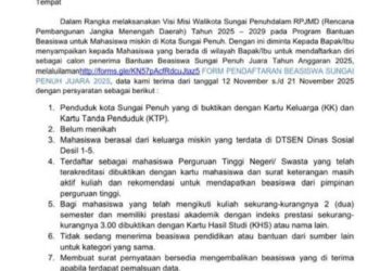 Pemkot Sungai Penuh Luncurkan Beasiswa Juara 2025, Lihat Syarat dan Jadwalnya