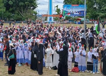 Aksi Bela Palestina di Lapangan Merdeka Sungai Penuh