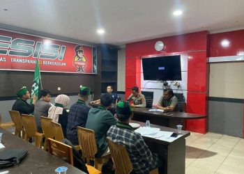 HMI Merangin saat melakukan audiensi dengan Polres Merangin