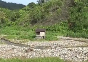 Kondisi sawah yang tertimbun material