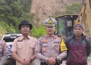 Satlantas Polres Kerinci Siagakan Alat Berat