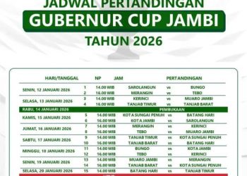 i Jadwal Lengkap Gubernur Cup Jambi 2026 Resmi Dirilis