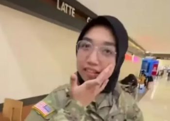 Perempuan Berhijab Asal Tangerang Bergabung dengan National Guard Amerika Serikat. Foto: Ist