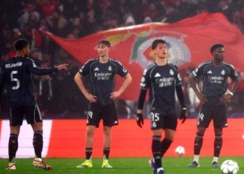 Real Madrid Ambruk di Lisbon. Foto: REUTERS/Pedro Nunes