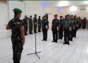Dandim 0417/Kerinci Pimpin Tradisi Masuk Satuan dan Wisuda Purnawira