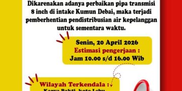 Distribusi Air Tirta Khayangan di Sungai Penuh Terganggu Sementara