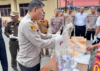 Barang Bukti Sabu dan Ganja di Musnahkan di Polres Kerinci