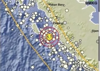 Gempa Magnitudo 5,7 di Tuapejat Mentawai