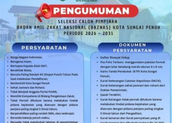 Seleksi Pimpinan Baznas Sungai Penuh 2026–2031