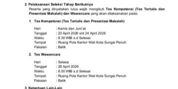 Seleksi Pimpinan Baznas Sungai Penuh, 16 Peserta Lulus Seleksi Administrasi Ikuti Tes Tertulis, Ini Daftarnya
