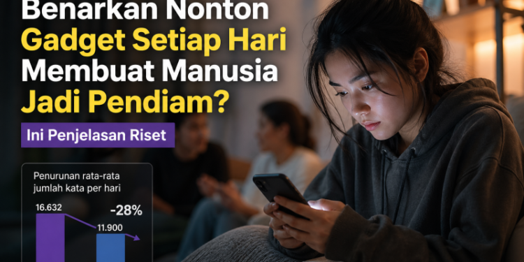 Benarkan Nonton Gadget Setiap Hari Membuat Manusia Jadi Pendiam? Ini Penjelasan Riset