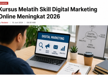Kursus Melatih Skill Digital Marketing Online Meningkat 2026