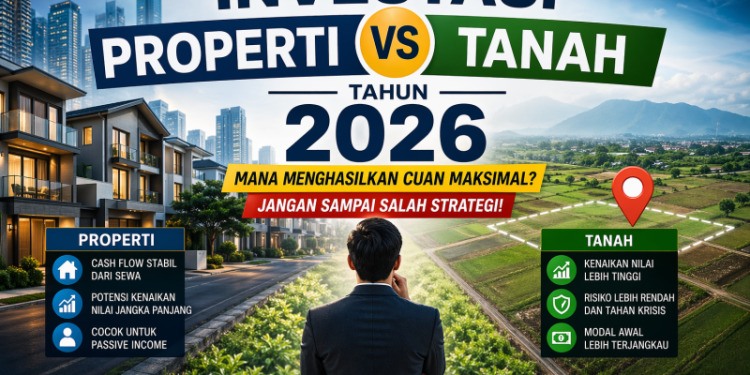 Investasi Properti atau Tanah tahun 2026: Mana Menghasilkan Cuan Maksimal, Jangan Sampai Salah Strategi!