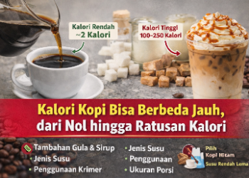Kalori Kopi Bisa Berbeda Jauh, dari Nol hingga Ratusan Kalori