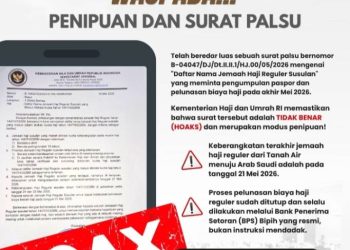 Waspada! Surat Palsu Pelunasan Haji Beredar, Kemenag Ingatkan CJH