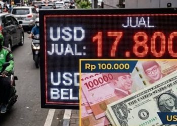 Rupiah Melemah Tembus Rp17.800 per Dolar AS