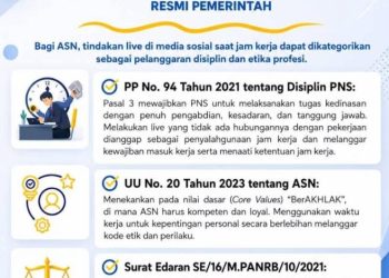 Ingat! ASN Dilarang Live Media Sosial