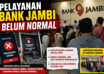 Pelayanan Bank Jambi Belum Normal
