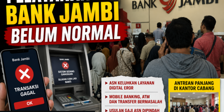 Pelayanan Bank Jambi Belum Normal