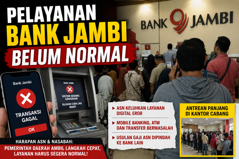 Pelayanan Bank Jambi Belum Normal