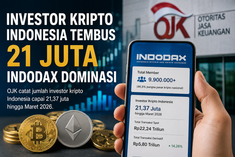 Investor Kripto Indonesia Tembus 21 Juta, Indodax Dominasi