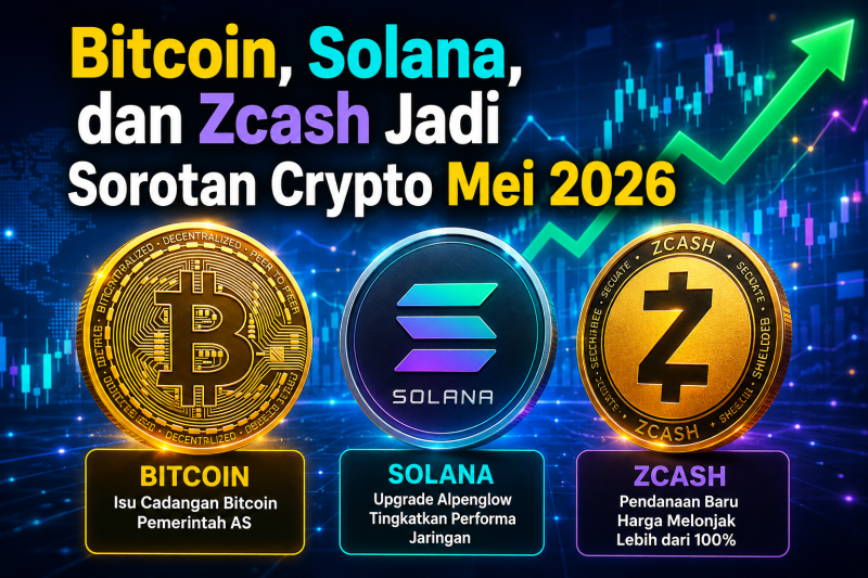Bitcoin, Solana, dan Zcash Jadi Sorotan Crypto