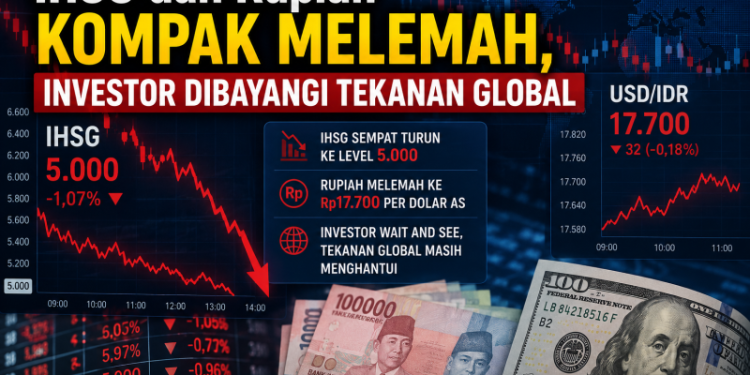 IHSG Ambrol dan Rupiah Melemah, Investor Dibayangi Tekanan Global