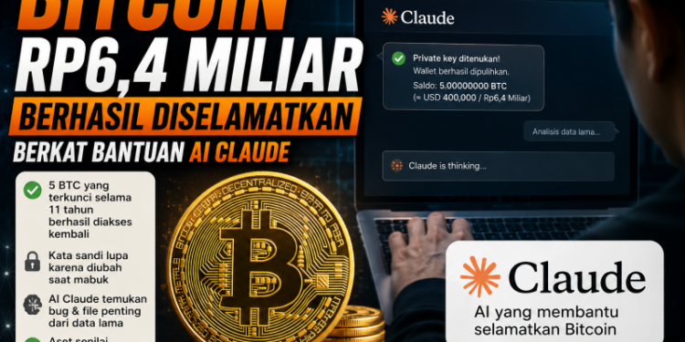 Bitcoin Rp6,4 Miliar Berhasil Diselamatkan